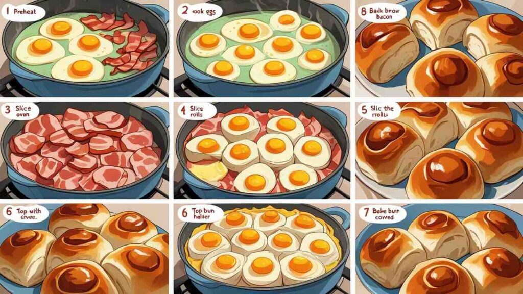 Steps to make Breakfast slider