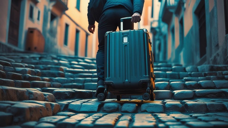 Rolling suitcases